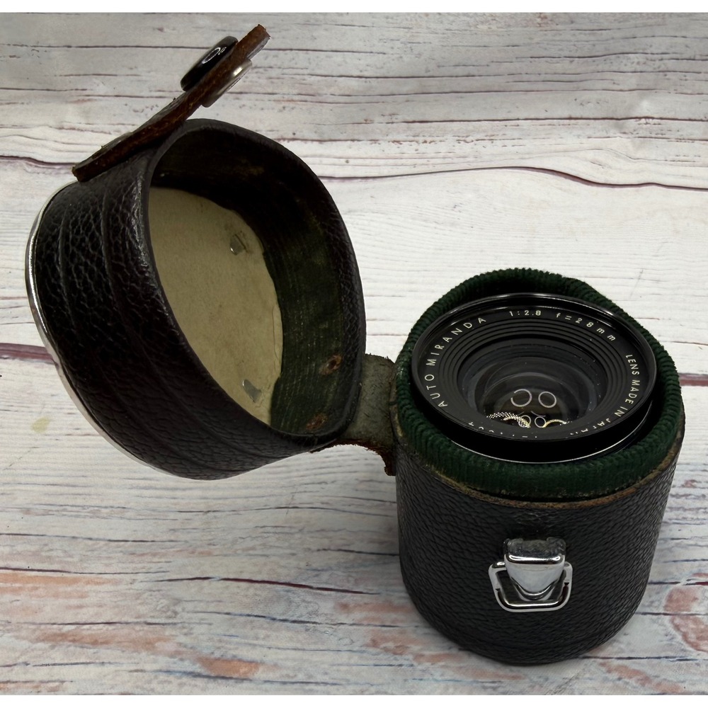 Auto Miranda 28mm f2.8 Wide Angle Lens for Miranda SLR with Original Case Japan